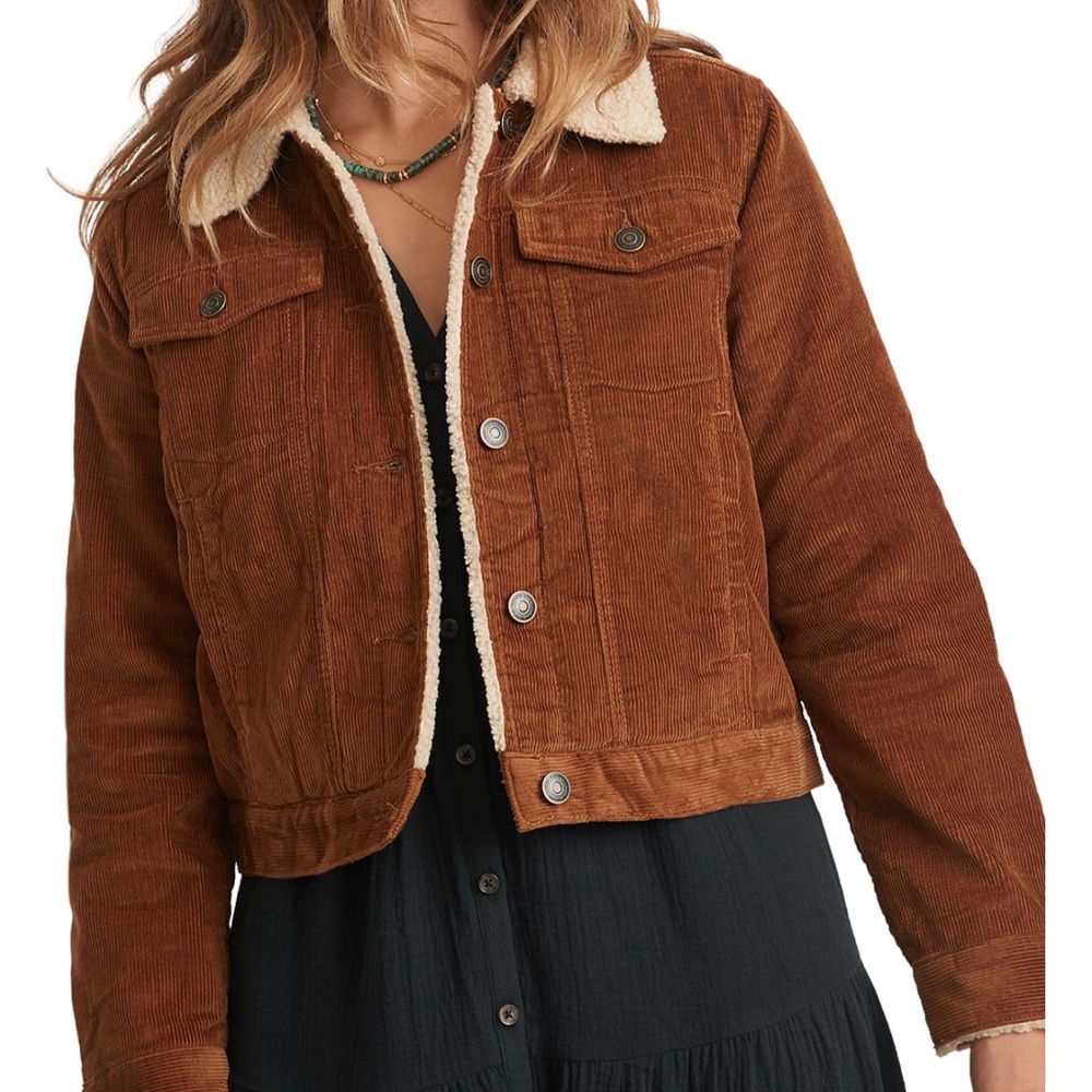 Marine Layer Sherpa Cord Crop Jacket XS BNWT
